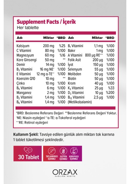 Daily One Energy 30 Tablet Ginseng ve Koenzim Q10 İçeren Multivitamin Takviye fiyatları