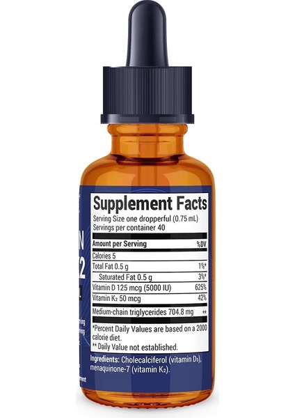 Vitamin D3 And K2 Liquid With Mct Oil – Unflavored – 1 Fl Oz modelleri