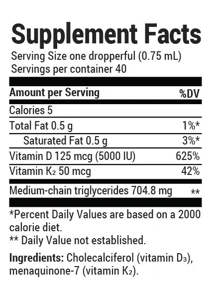 Vitamin D3 And K2 Liquid With Mct Oil – Unflavored – 1 Fl Oz fırsatları