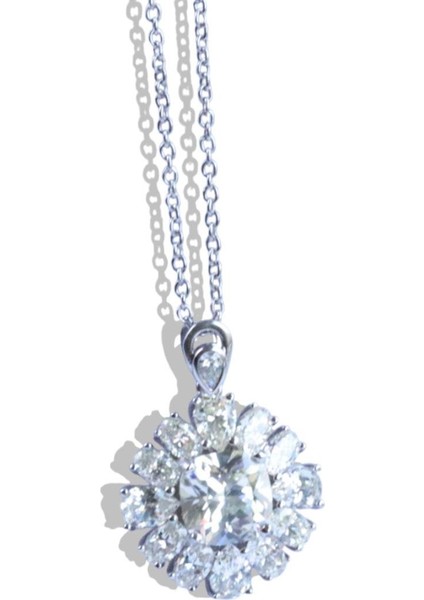 Okyanusun Kalbi Sky Diamond Gümüş Set