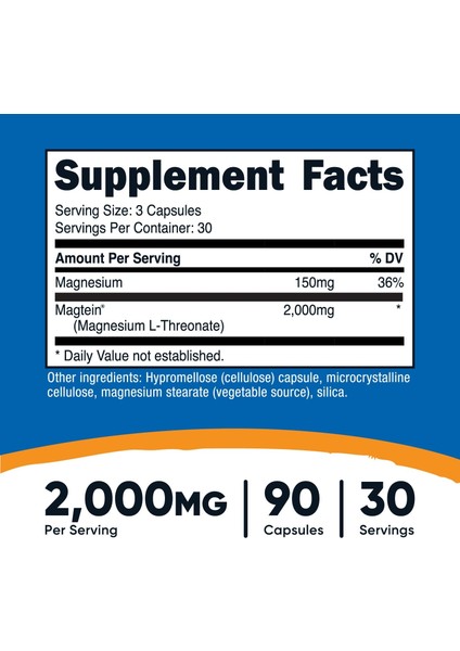 cost Magtein Magnesium L-Threonate 90 Caps fiyatları
