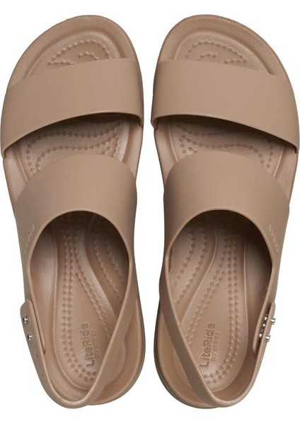 206453 Kadın Sandalet Brooklyn Low Wedge Kahverengi Silikon/Plastik ile Konforlu Tasarım