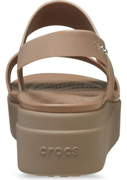 206453 Kadın Sandalet Brooklyn Low Wedge Kahverengi Silikon/Plastik ile Konforlu Tasarım