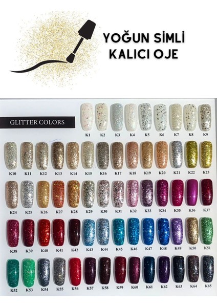 Yoğun Simli Glıtter Kalıcı Oje 10 ml K-46 fiyatları