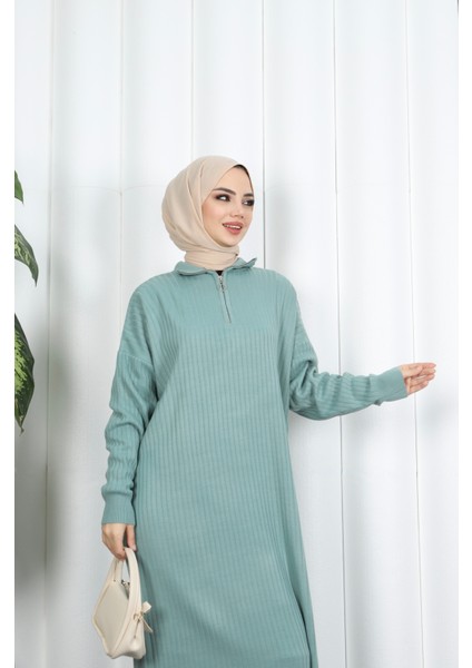 Fitilli Fermuarlı Triko Elbise fırsatları