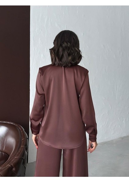 Noir Silk Saten Gömlek Kahve indirimleri