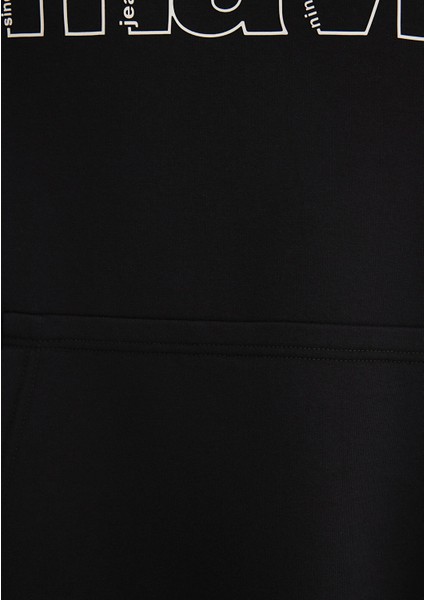 Mavi Logo Baskılı Kapüşonlu Siyah Sweatshirt 0S10196-900