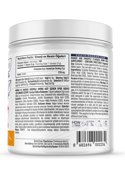 Creatine Pineapple Mango / 300G - 100 Servis fiyatları