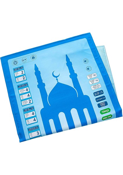 Sesli Namaz Kıldıran Çocuklar İçin Benim Seccadem Naylon Malzeme ile Eğitici Tasarım