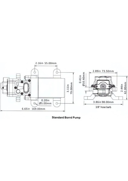 Hidrofor Pompası 4.3 Lt. / Dak 12 V 35 Psi fırsatları