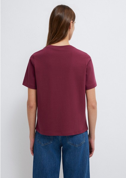 Bordo Basic Tişört 1600965-70393