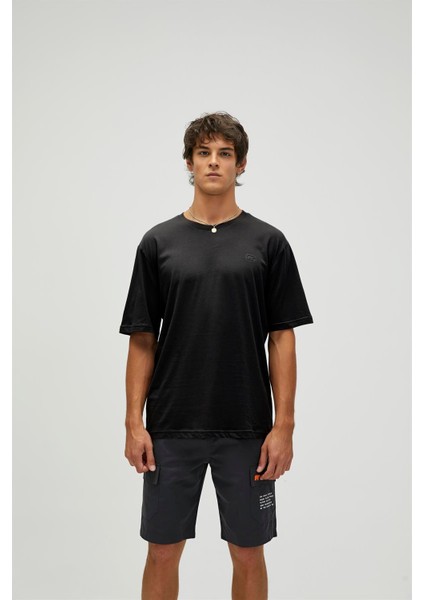 Liber Oversize T-Shirt Siyah Basic Erkek Tişört fiyatları