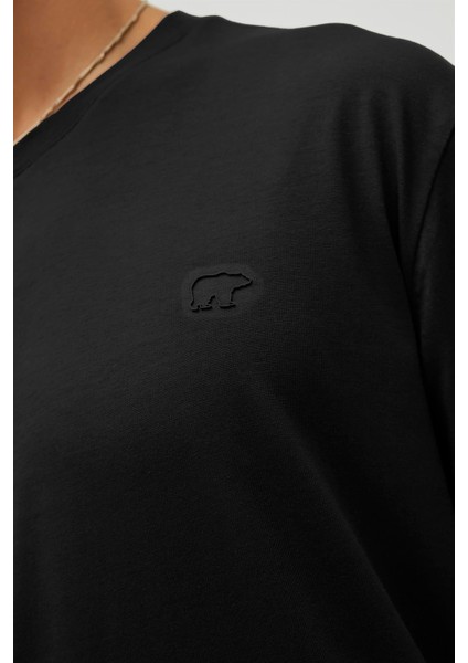 Liber Oversize T-Shirt Siyah Basic Erkek Tişört fırsatları