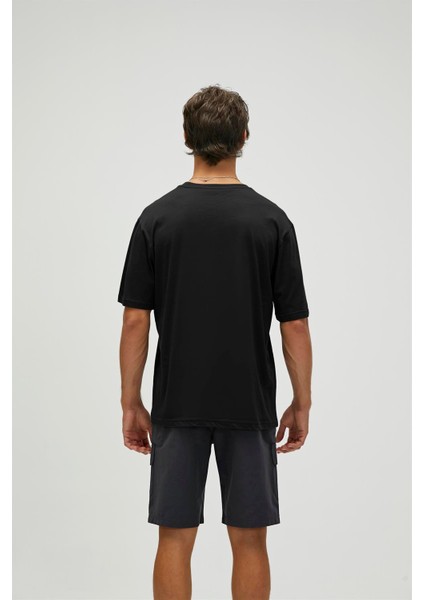 Liber Oversize T-Shirt Siyah Basic Erkek Tişört indirimleri