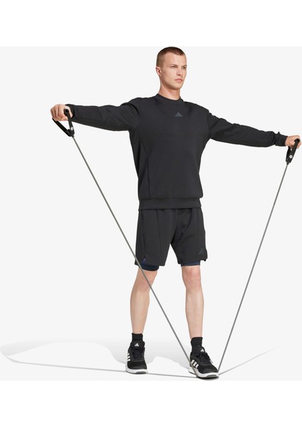 Designed For Training Crew Erkek Siyah Sweatshirt.- modelleri