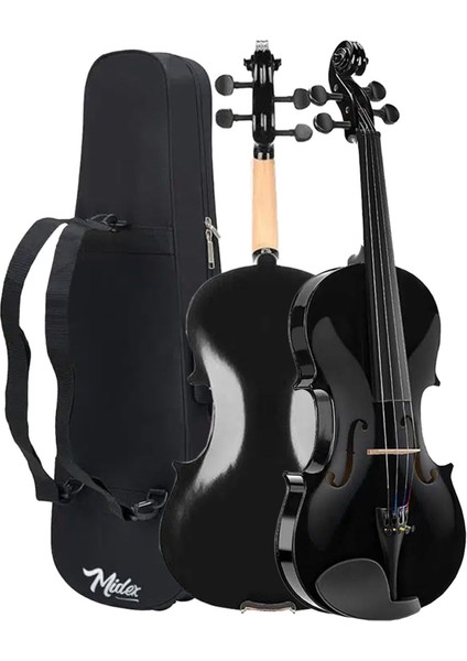 Yay Modeleri Midex HGA44BK-TYS Full Siyah Set Keman 4/4 (Yastık Reçine Fiyatı