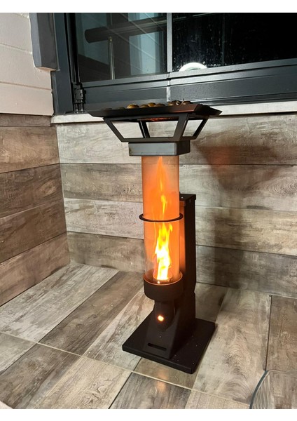 Mini Kamp Pelet Sobası - Portatif Taşınabilir Dış Mekan Bahçe Sobası
