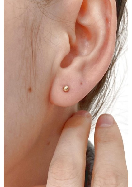 14 Ayar Altın Top Küpe 5 mm fiyatları