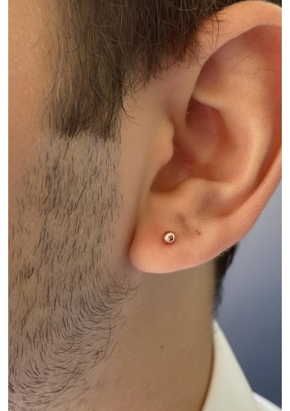 14 Ayar Altın Top Küpe 5 mm modelleri