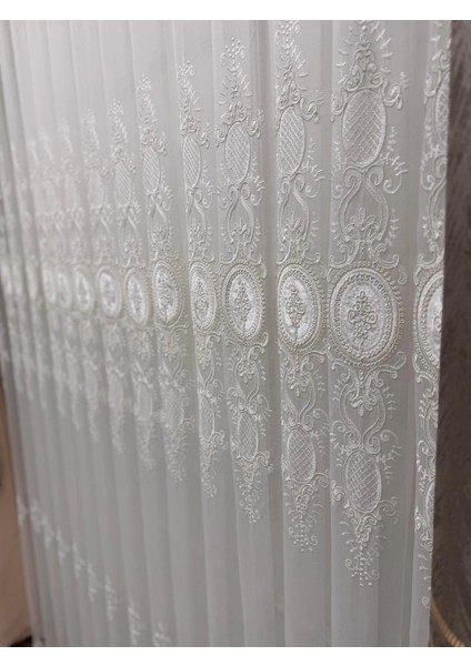 Nivemeshome Hazel Aplik3 Ekru 1/3 Pileli Bambu Tül Perde fiyatları