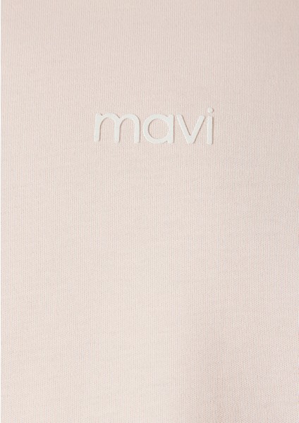 Mavi Logo Baskılı Interlok Pembe Tişört 1612829-71121