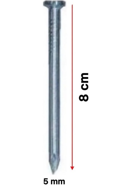 Dl-22 Çelik Duvar Beton Çivisi 5X80 mm (18 Adet) fiyatları