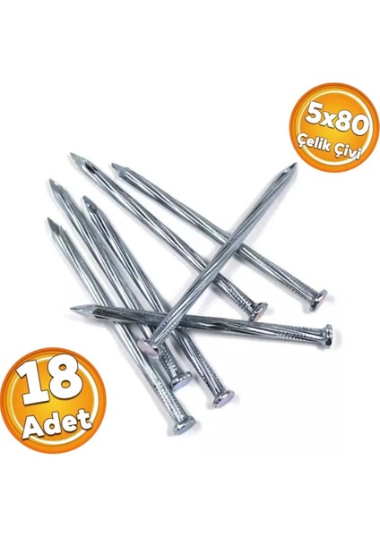 Dl-22 Çelik Duvar Beton Çivisi 5X80 mm (18 Adet) modelleri