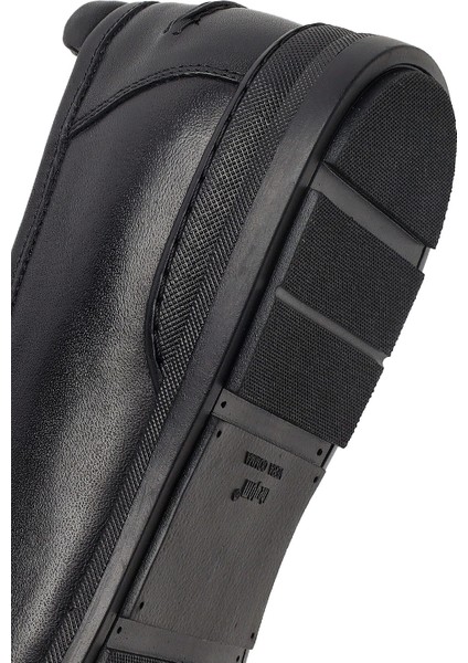 Erkek Siyah Deri Casual Loafer 26SFD602018