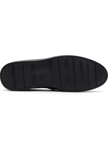 Erkek Siyah Deri Casual Loafer 26SFD602018 indirimleri