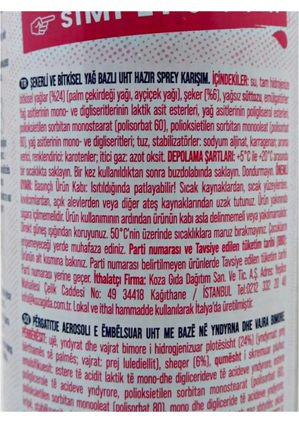 Sprey Krem Şanti̇ 250 Gr fırsatları