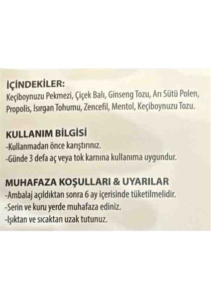 Sadrazam Macunu Ginsengli 240 gr fiyatları