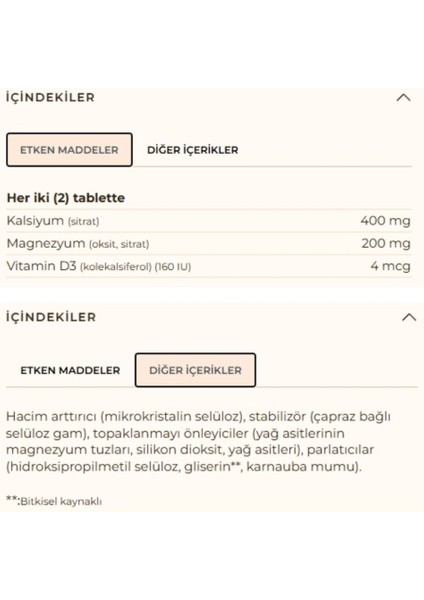 Calcium Magnesium With Vitamin D3 150 Tablet (2 Adet) fiyatları