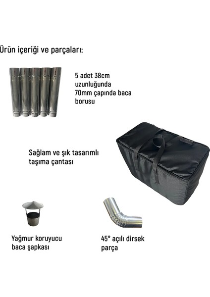 Handy Ones-E Paslanmaz Katlanır Kamp Çadır Sobası indirimleri