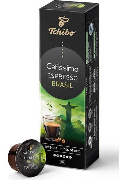 Tchibo Cafissimo Espresso Brasil Kapsül Kahve 10 Adet Yoğun Aromalı İkramlık Kahve