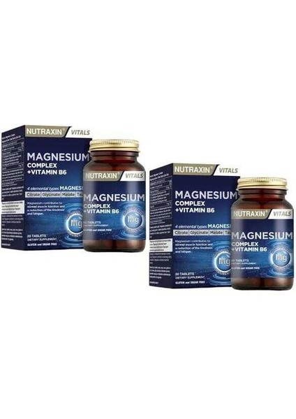 Magnesium Complex + Vitamin B6 60 Tablet 2'li +Hap Kutusu fiyatları