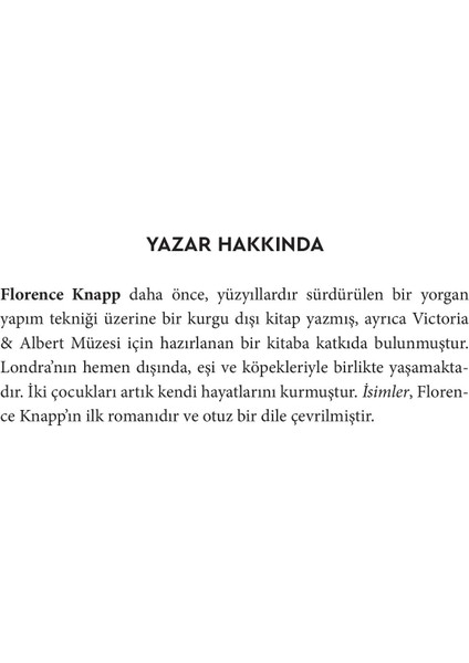 Isimler - Florence Knapp fiyatları