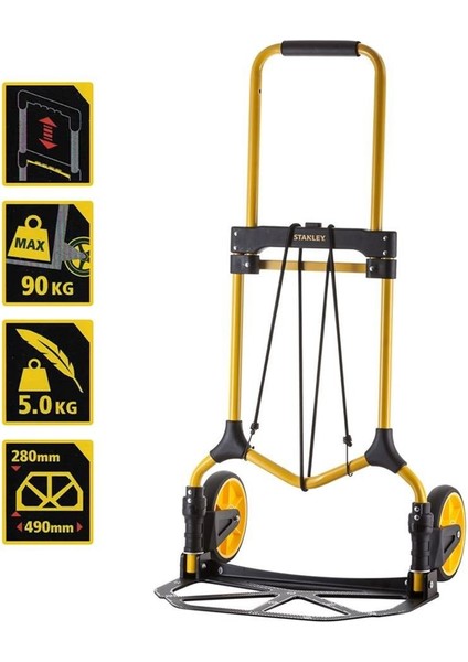 FT582 Katlanır El Arabası 90 Kg Hafif ve Dayanıklı Çelik Gövde ile Konforlu Kullanım