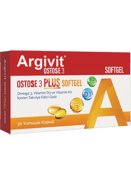 Ostose 3 Plus Softgel 30 Yumuşak Kapsül fiyatları