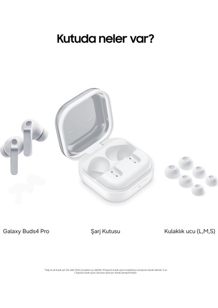 Galaxy Buds4 Pro Bluetooth Kulaklık Beyaz(ANC)