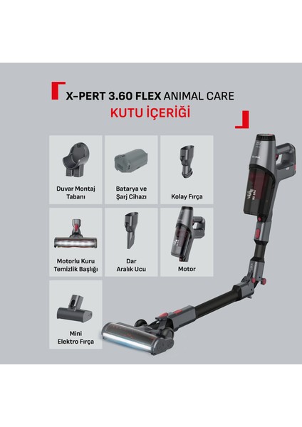X-PERT 3.60 TY6973 Flex Şarjlı Dikey Süpürge