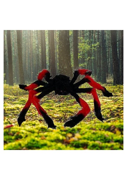 Halloween Örümcek Figür 50 Cm Siyah-Kırmızı indirimleri