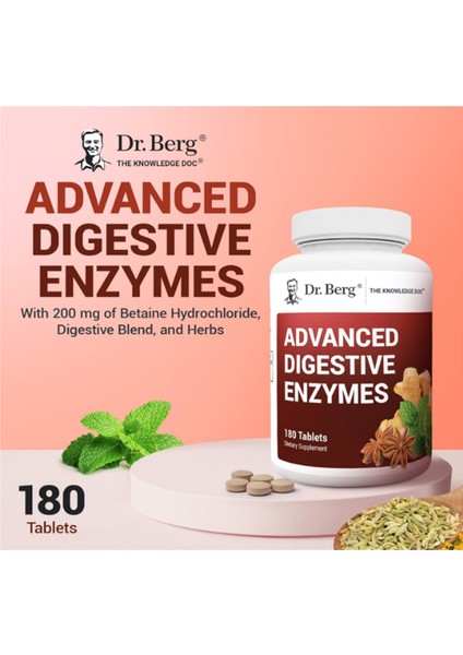 (Özelsporcugıdaların'dan !!) Advanced Digestive Enzymes - 180 Tablets.53. indirimleri