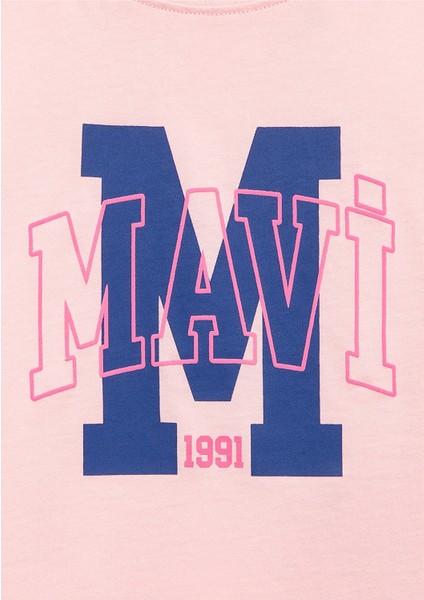 M Logo Baskılı Pembe Tişört 7610390-71007 modelleri
