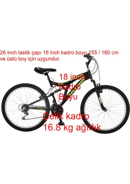 Hector 26V 26 Jant Çift Amortisörlü Bisiklet (160 cm ve Üstü Boy) fiyatları