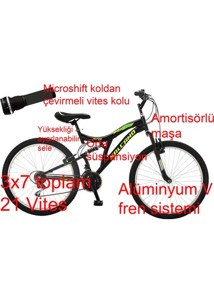 Hector 26V 26 Jant Çift Amortisörlü Bisiklet (160 cm ve Üstü Boy) modelleri