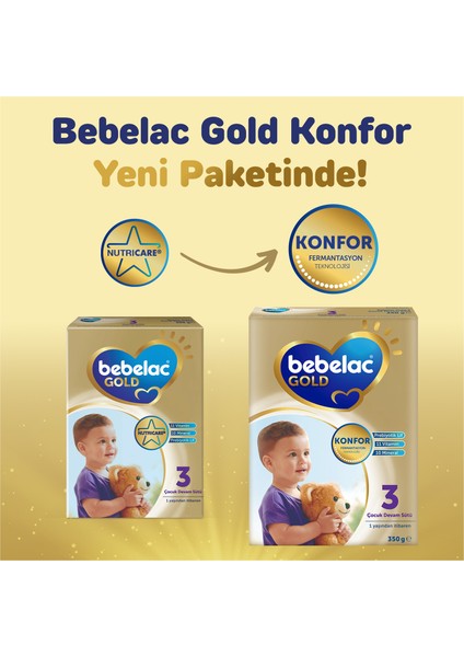 Gold Konfor 3 Çocuk Devam Sütü 1 Yaş+ 350 Gr