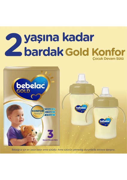 Gold Konfor 3 Çocuk Devam Sütü 1 Yaş+ 350 Gr