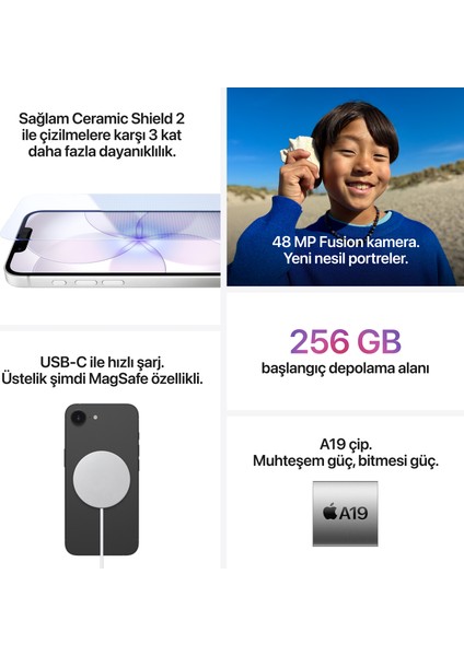 iPhone 17e 256 GB Beyaz