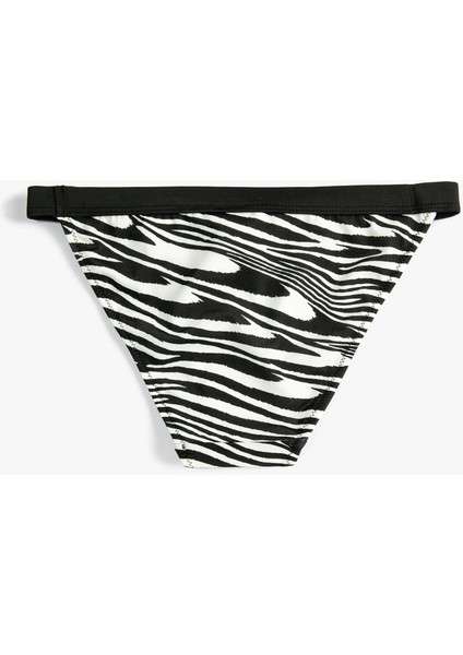Zebra Desenli Bikini Altı Normal Bel