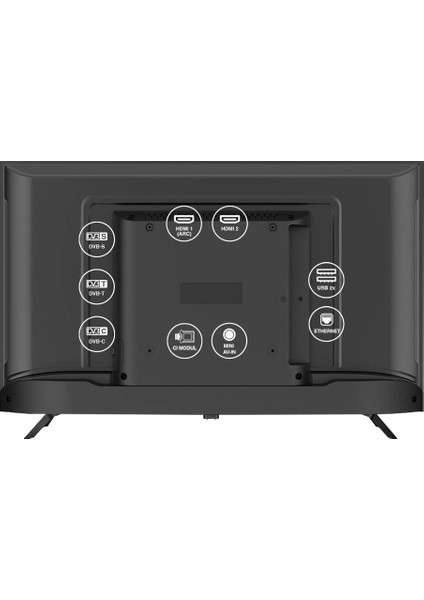 YE-32GFSG4 32 inç 82 Ekran HD Ready Android Smart TV DLED Teknolojili LED TV